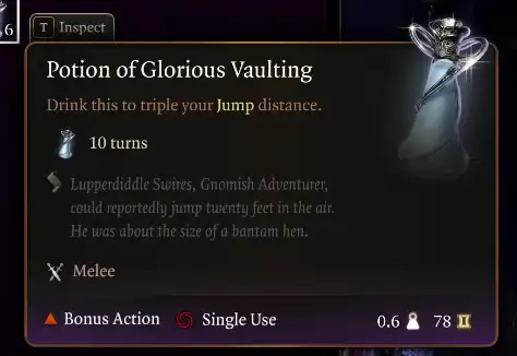 BG3 Potion of Glorious Vaulting