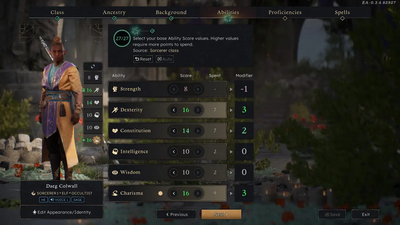 Solasta 2 Mana Painter Sorcerer Build Character Creation