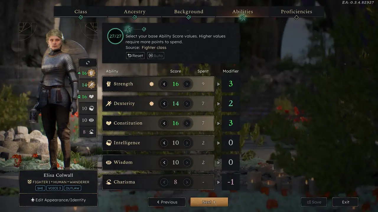 Solasta 2 aether warden build character creation