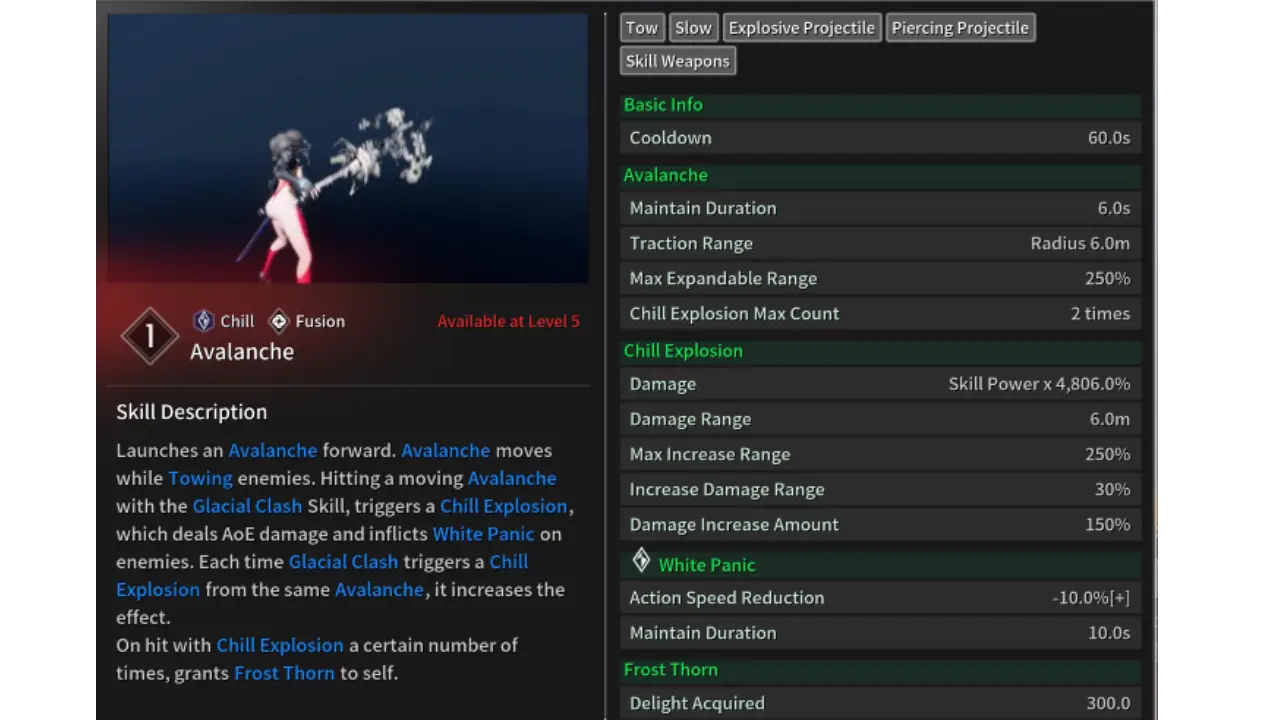 TFD DIa Skill Avalanche