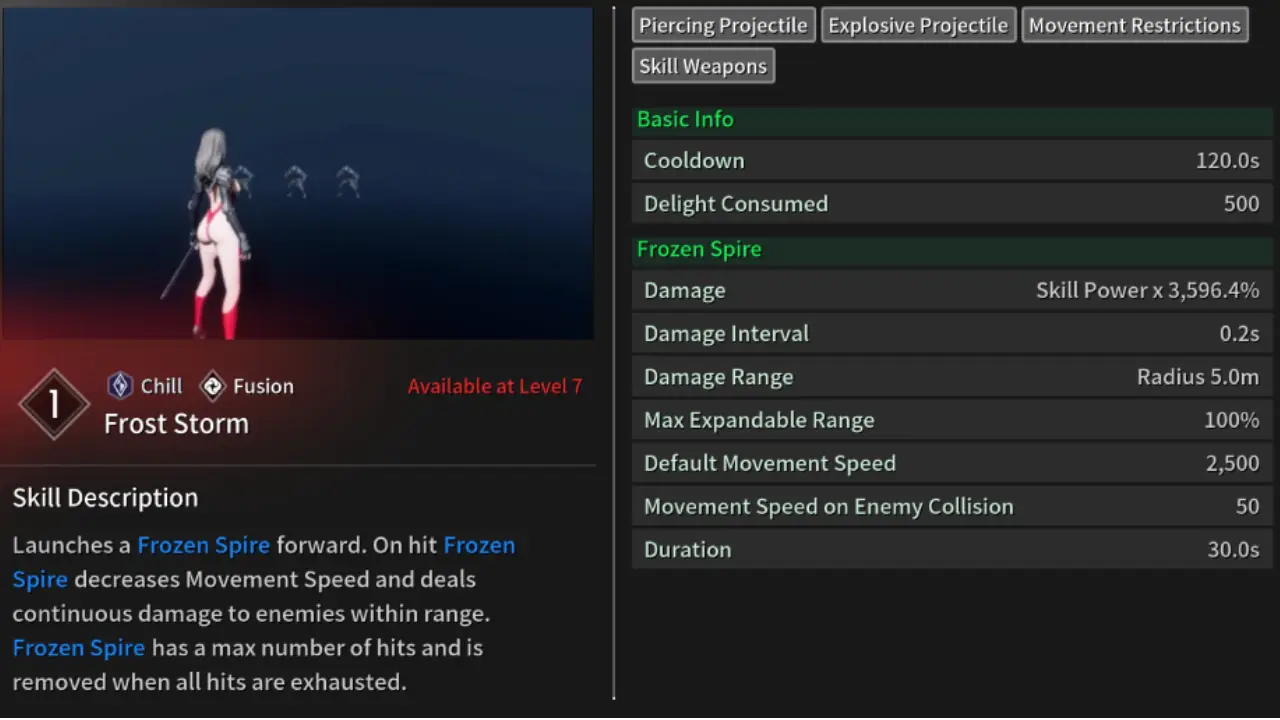 TFD Dia Skill Frost Storm