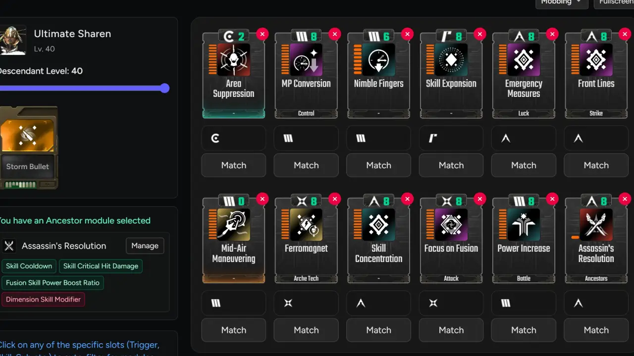 The First Descendant Sharen Build Spec Mobbing