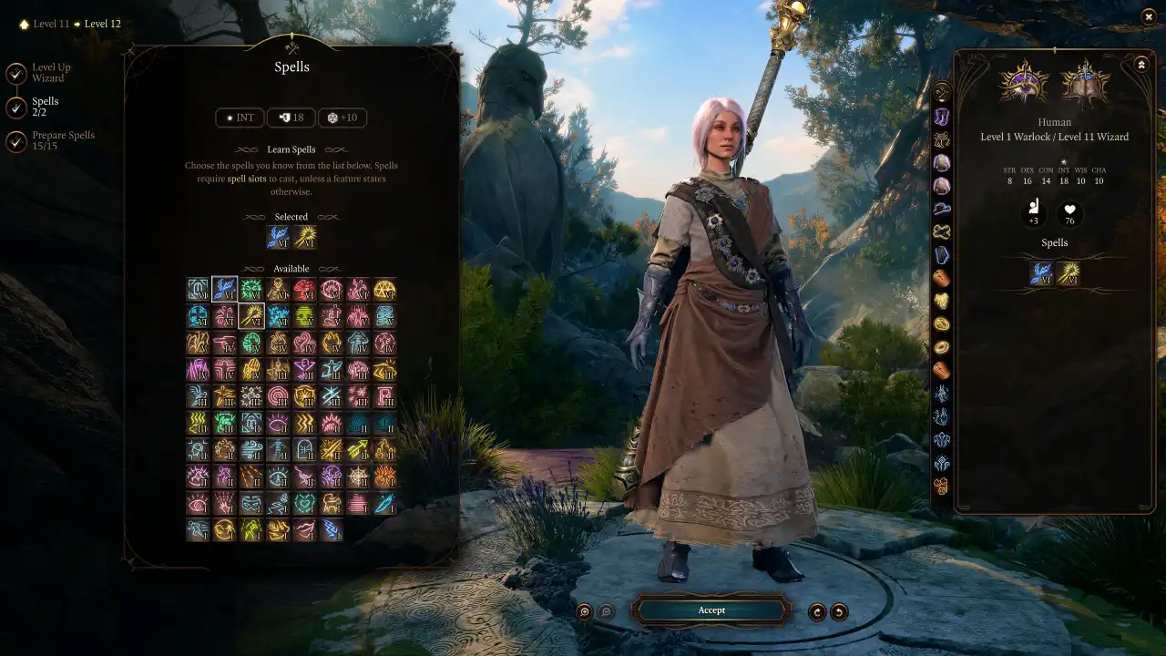 bg3 magic missile build level 12