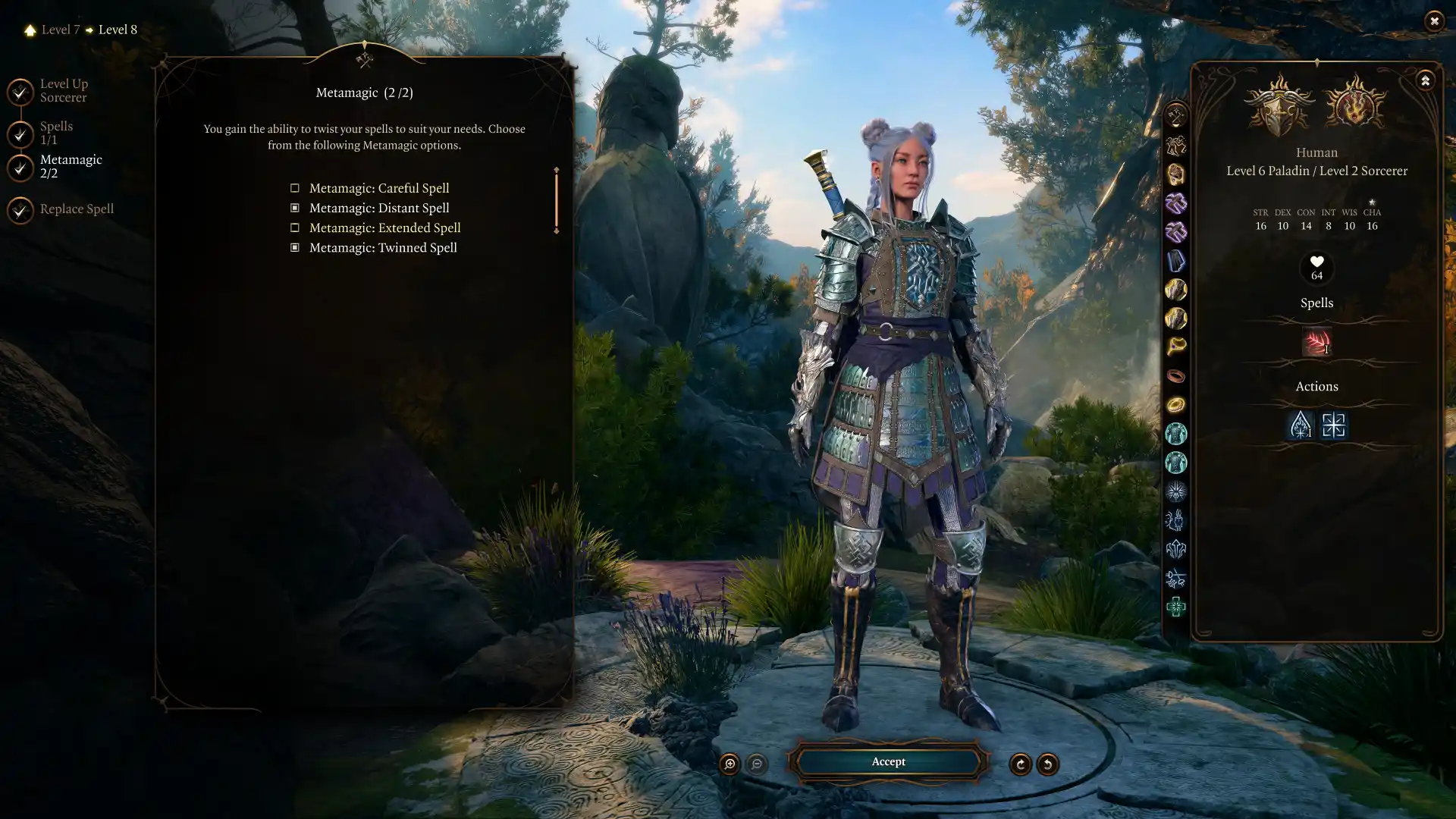 bg3 sorcadin build level 8