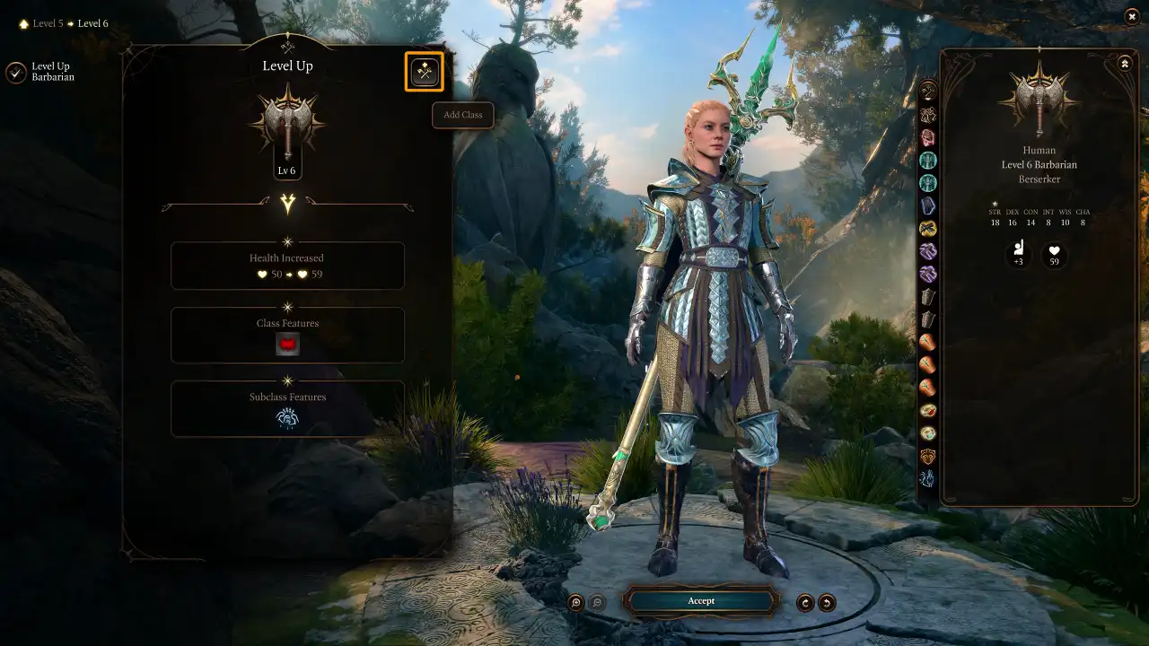 BG3 Berserk Thrower Build Level 6