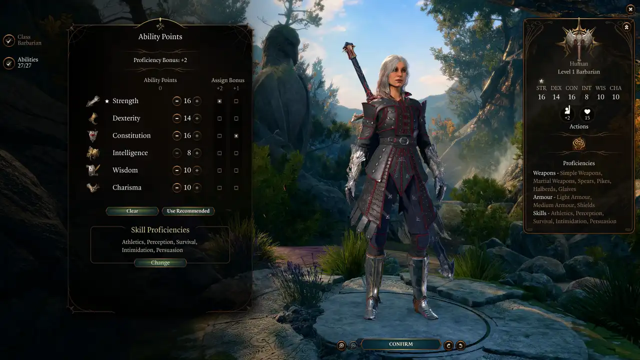 BG3 Martial Bruiser Build level 1