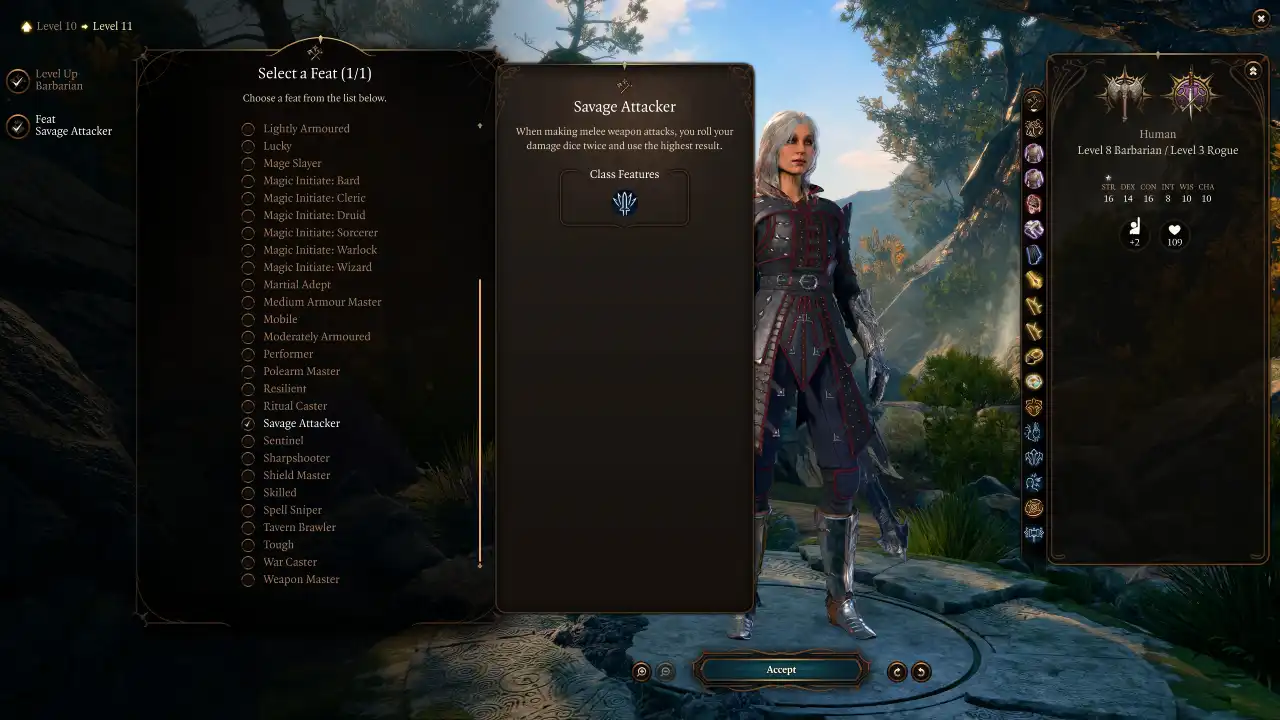 BG3 Martial Bruiser Build level 11