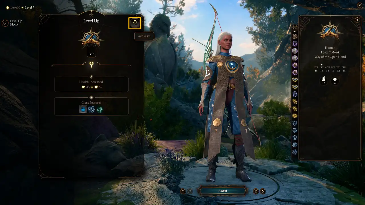 bg3 monk rogue build level 7