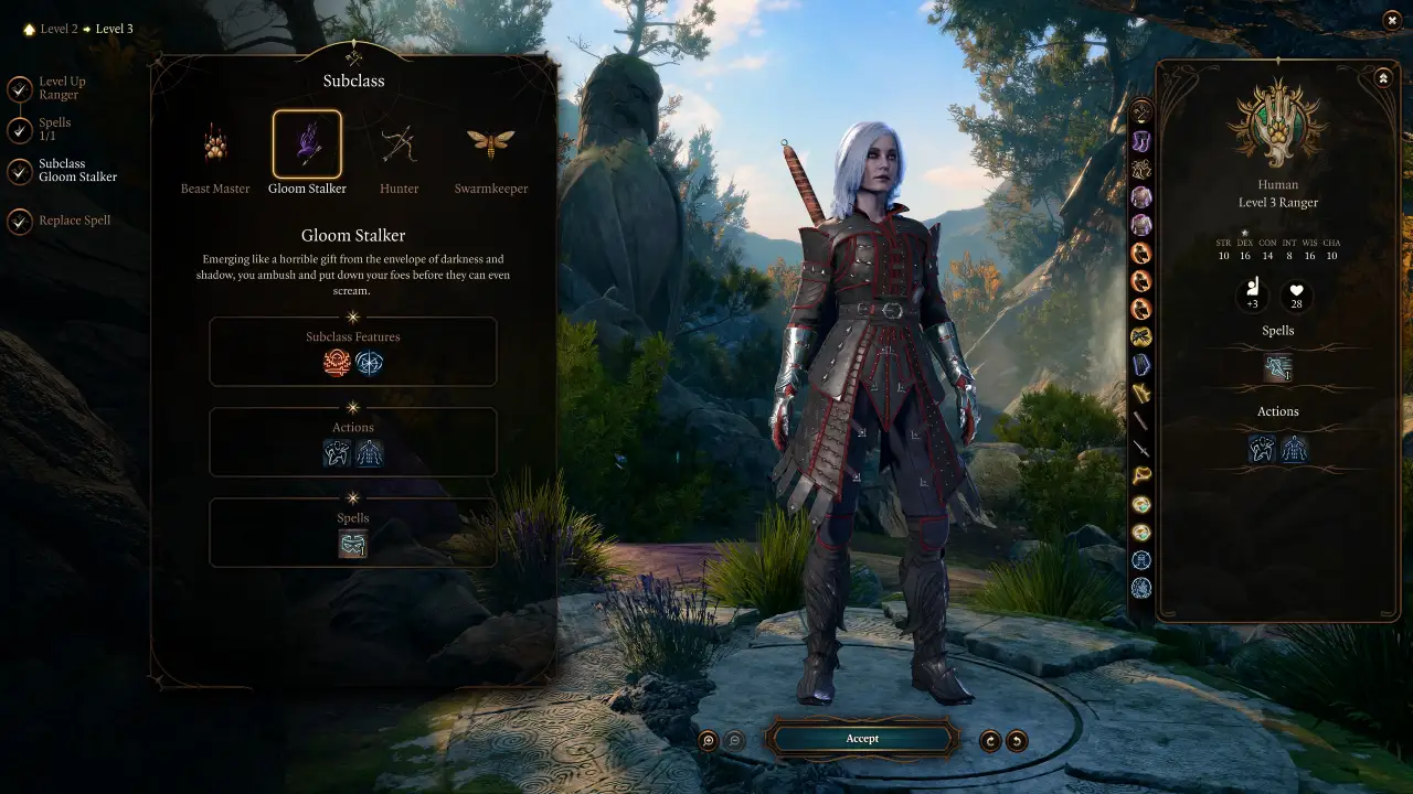 BG3 Drow Infiltrator Build level 3