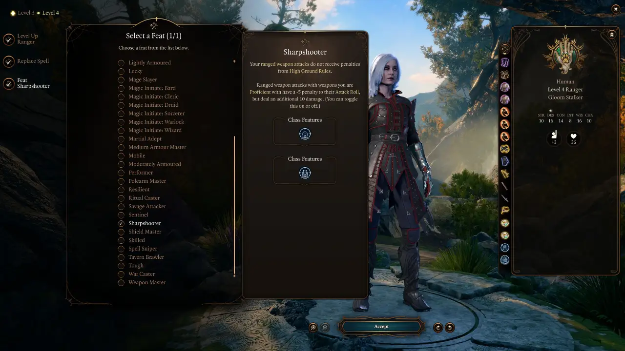 BG3 Drow Infiltrator Build level 4