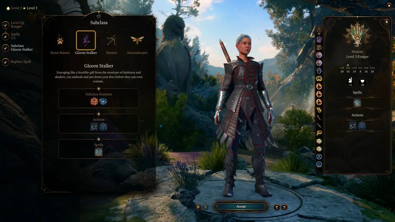 BG3 Gloomstalker Assassin Build level 3