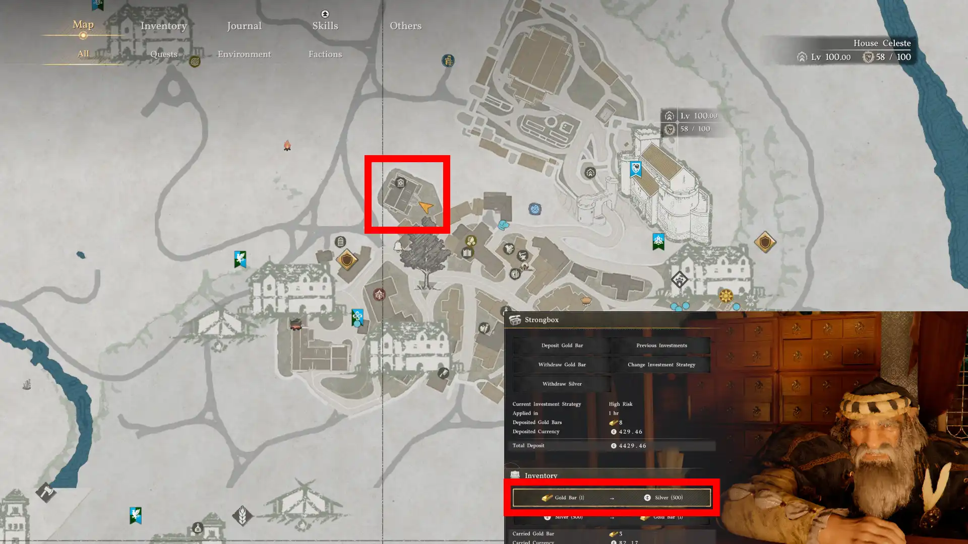 Bank in Hernand Town Crimson Desert Turn Gold Bars into Silver