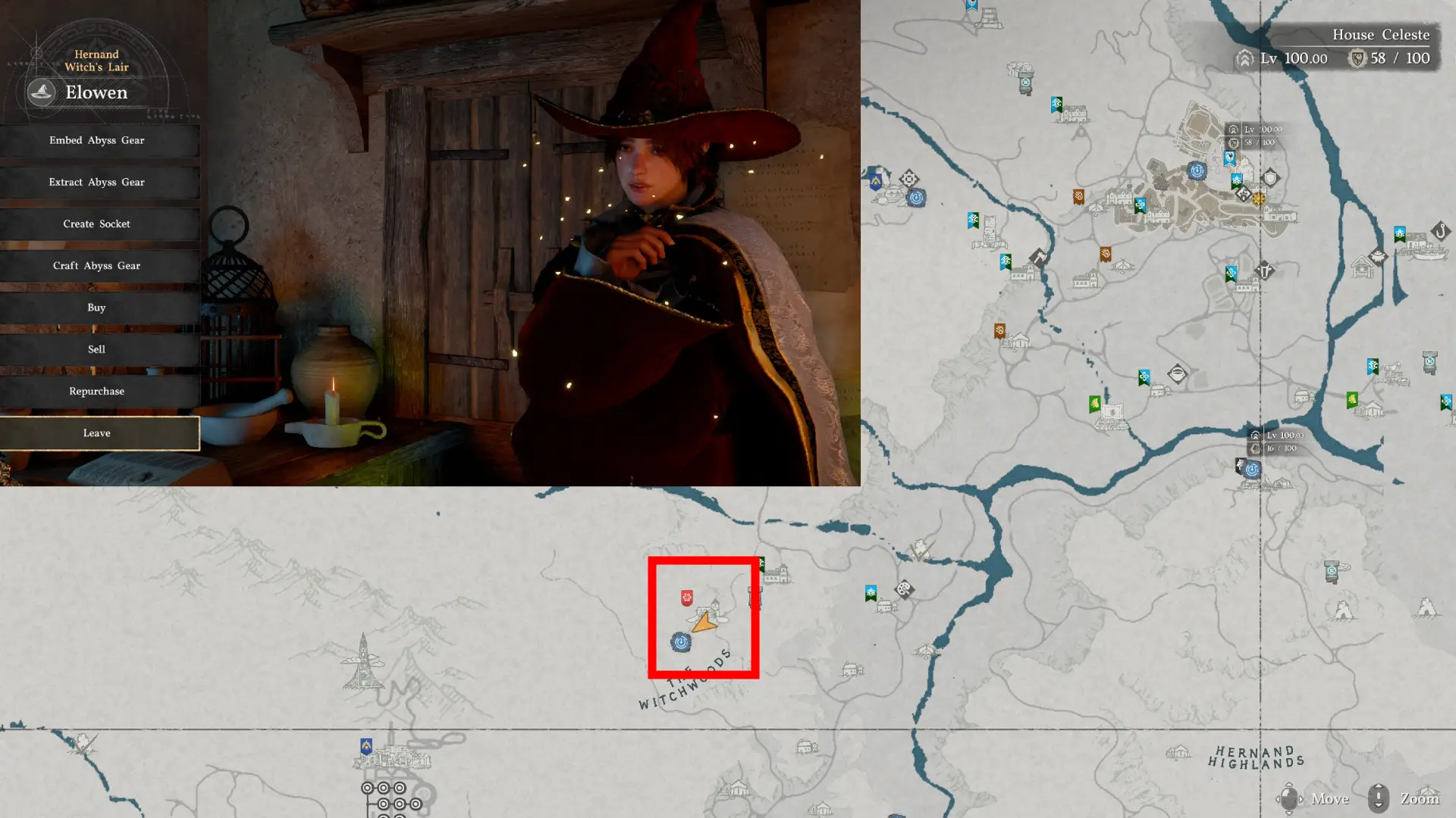 Elowen Witch Hernand Crimson Desert Location