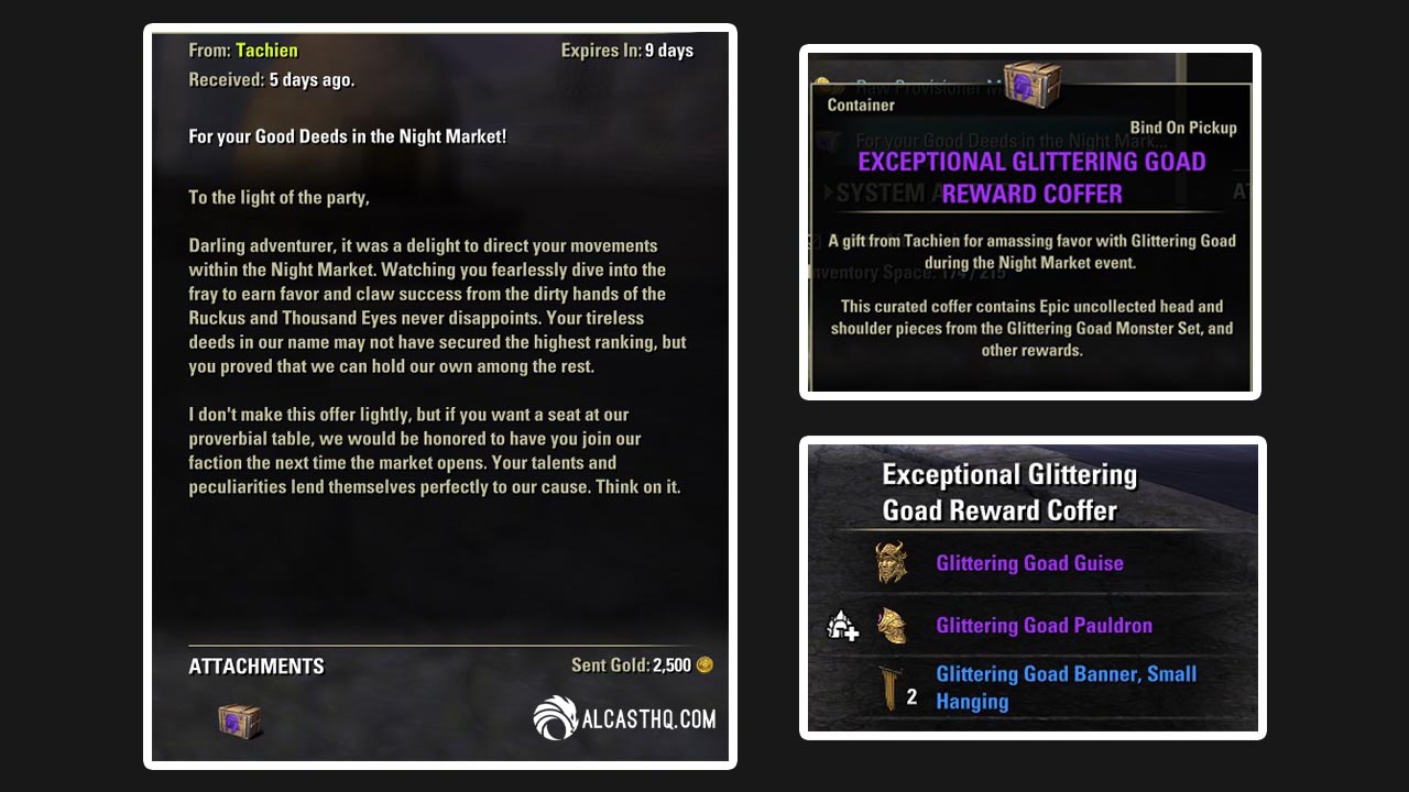 Night Market placement rewards in ESO
