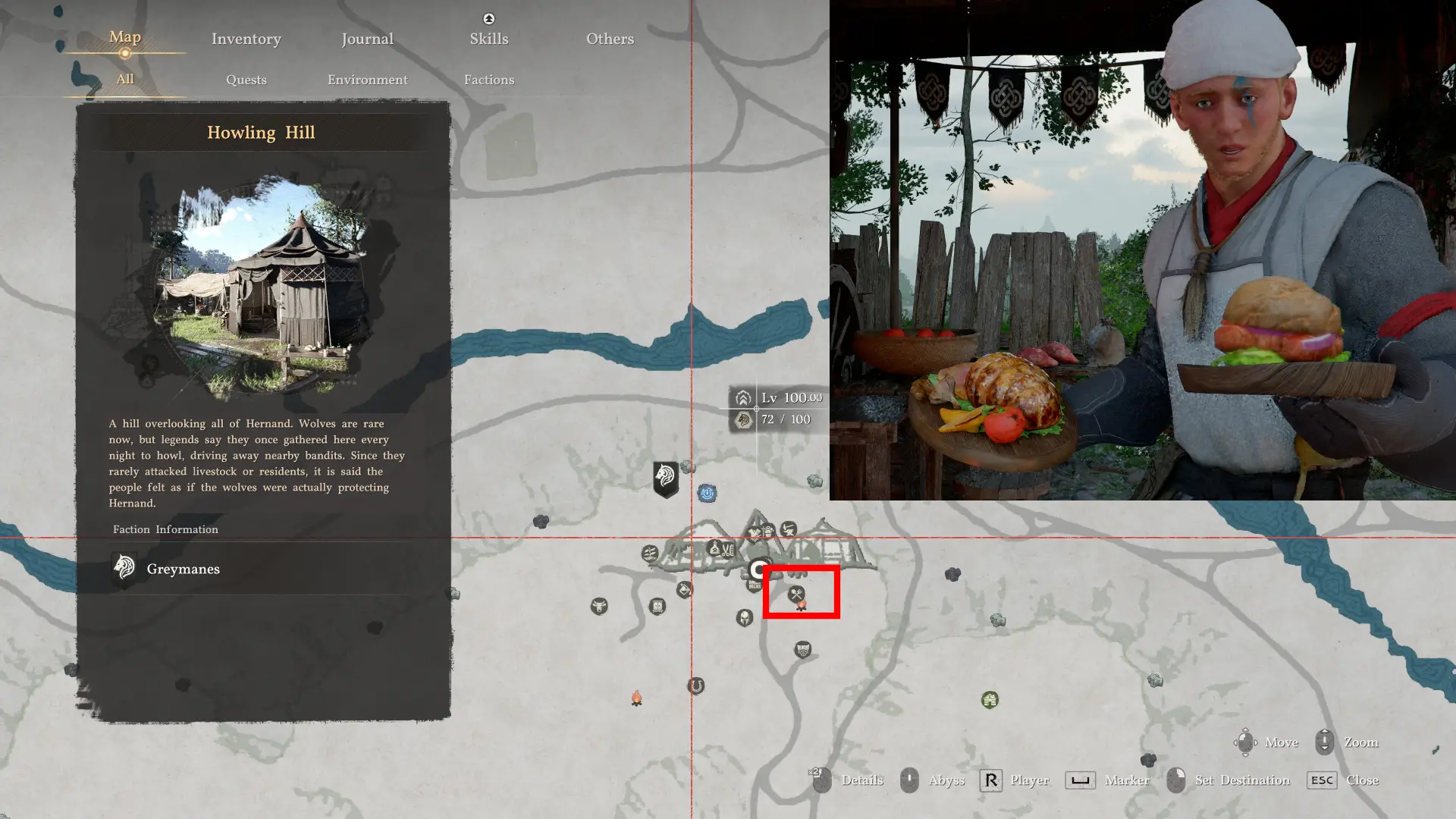 Ronnie the cook at Howling Hill in Crimson Desert