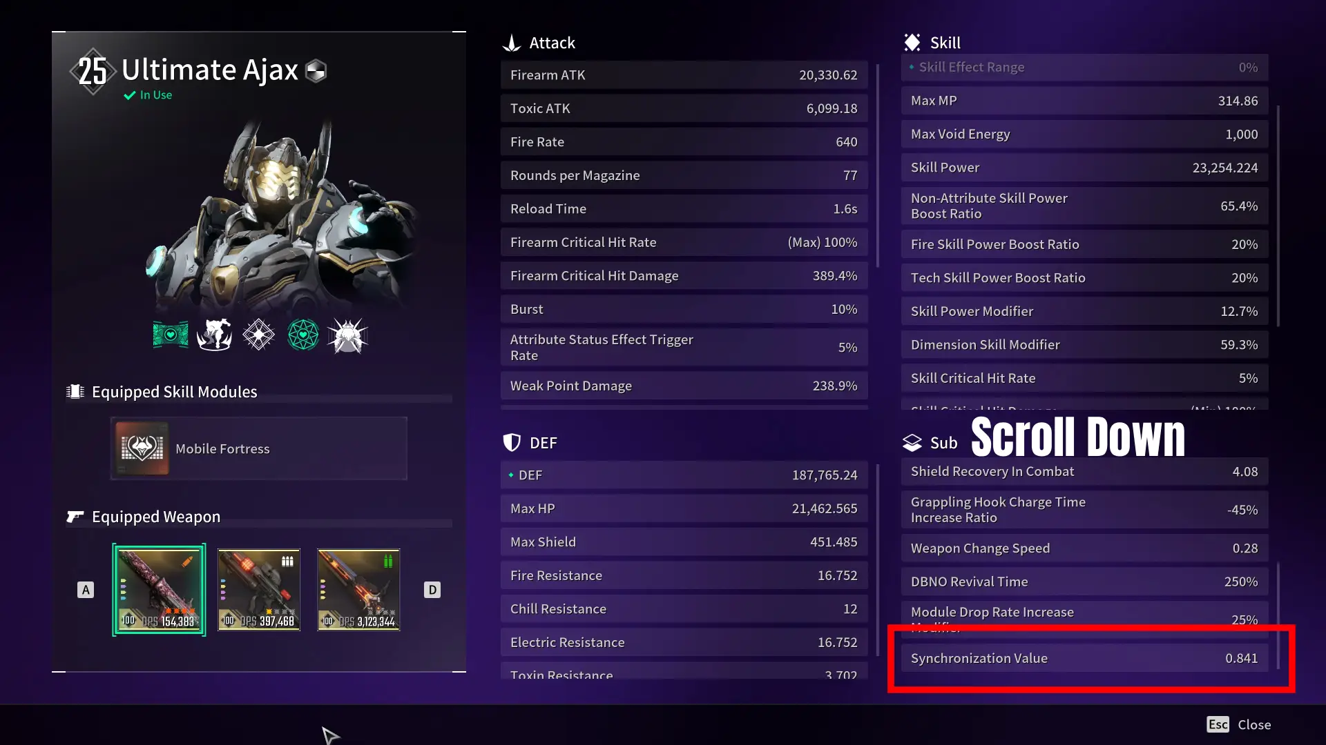 Synchronization Value Example TFD