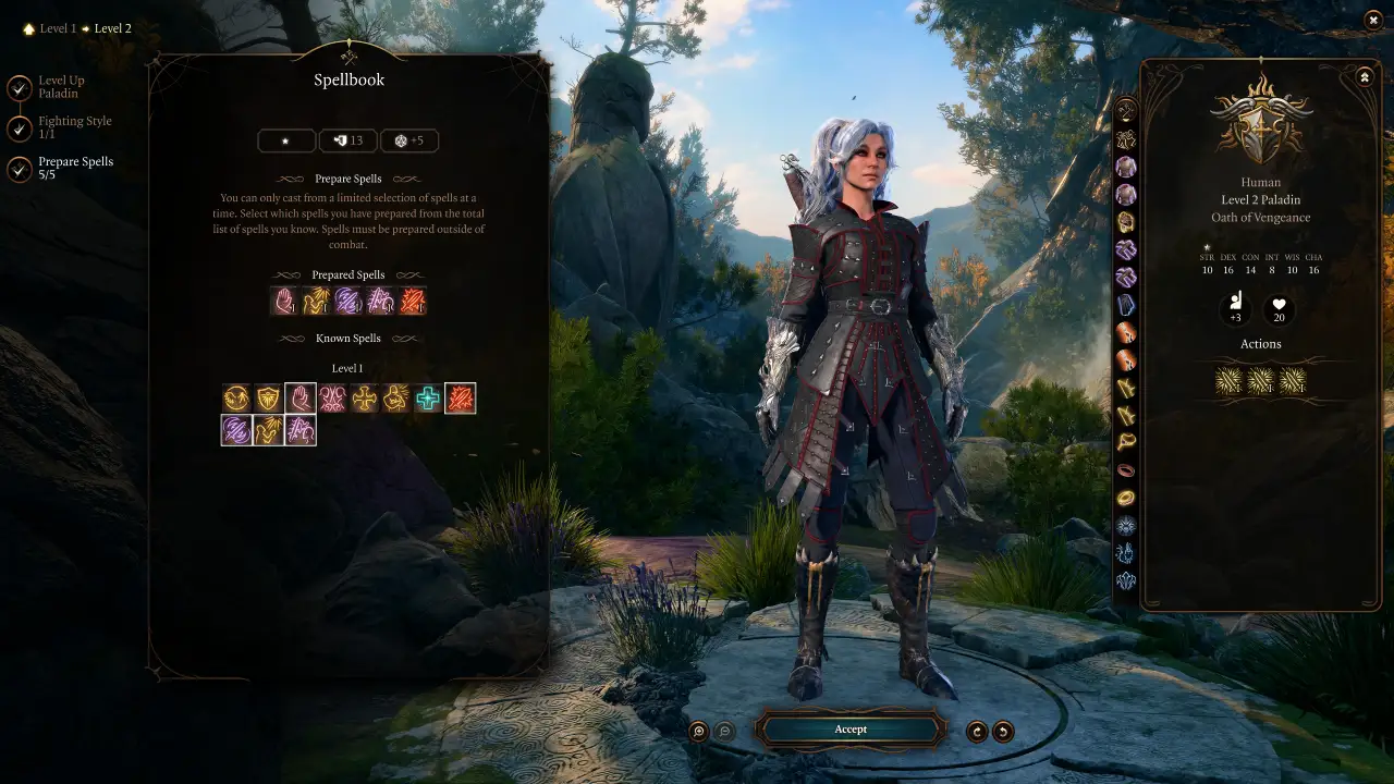 BG3 Bard Paladin Build Level 2