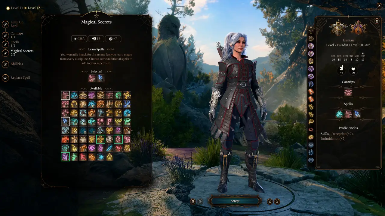 BG3 Bard Paladin Multiclass Build Level 12