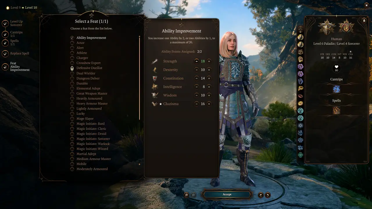 BG3 Mystic Knight Build Guide level 10
