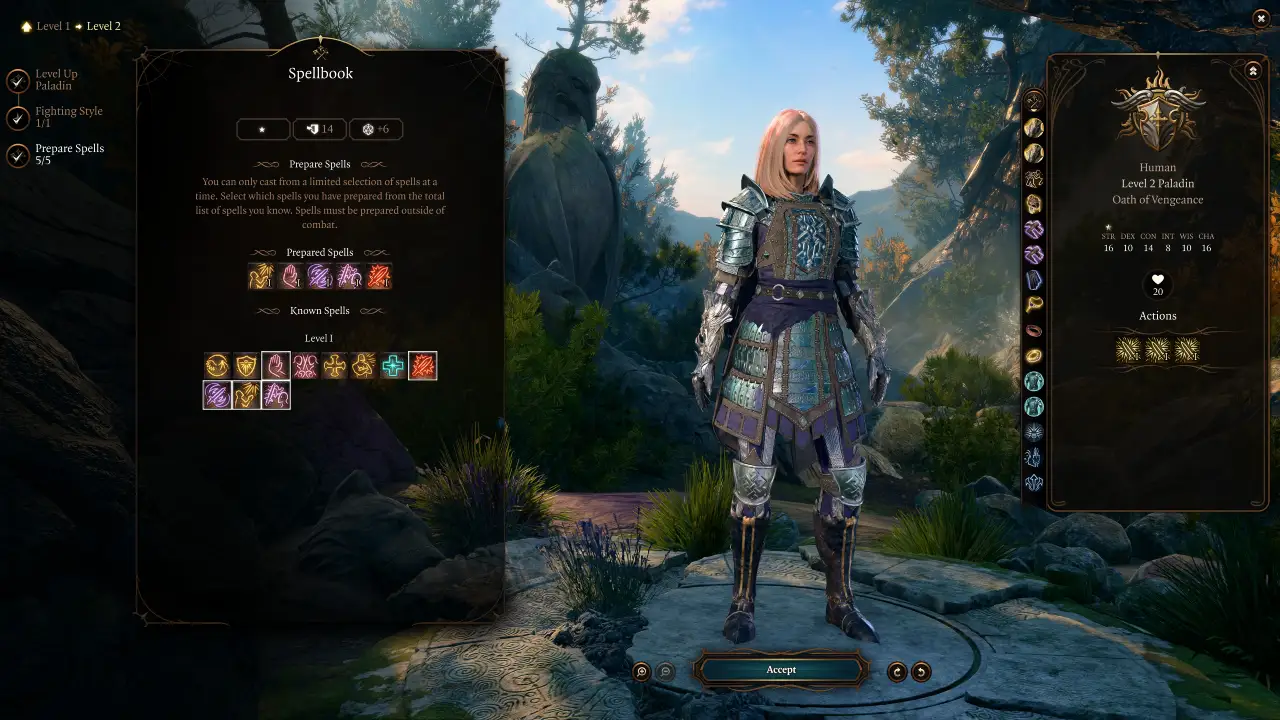BG3 Mystic Knight Build Guide level 2