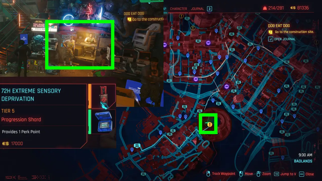 Cyberpunk 2077 Dogtown marketplace Vendor Skill Shard