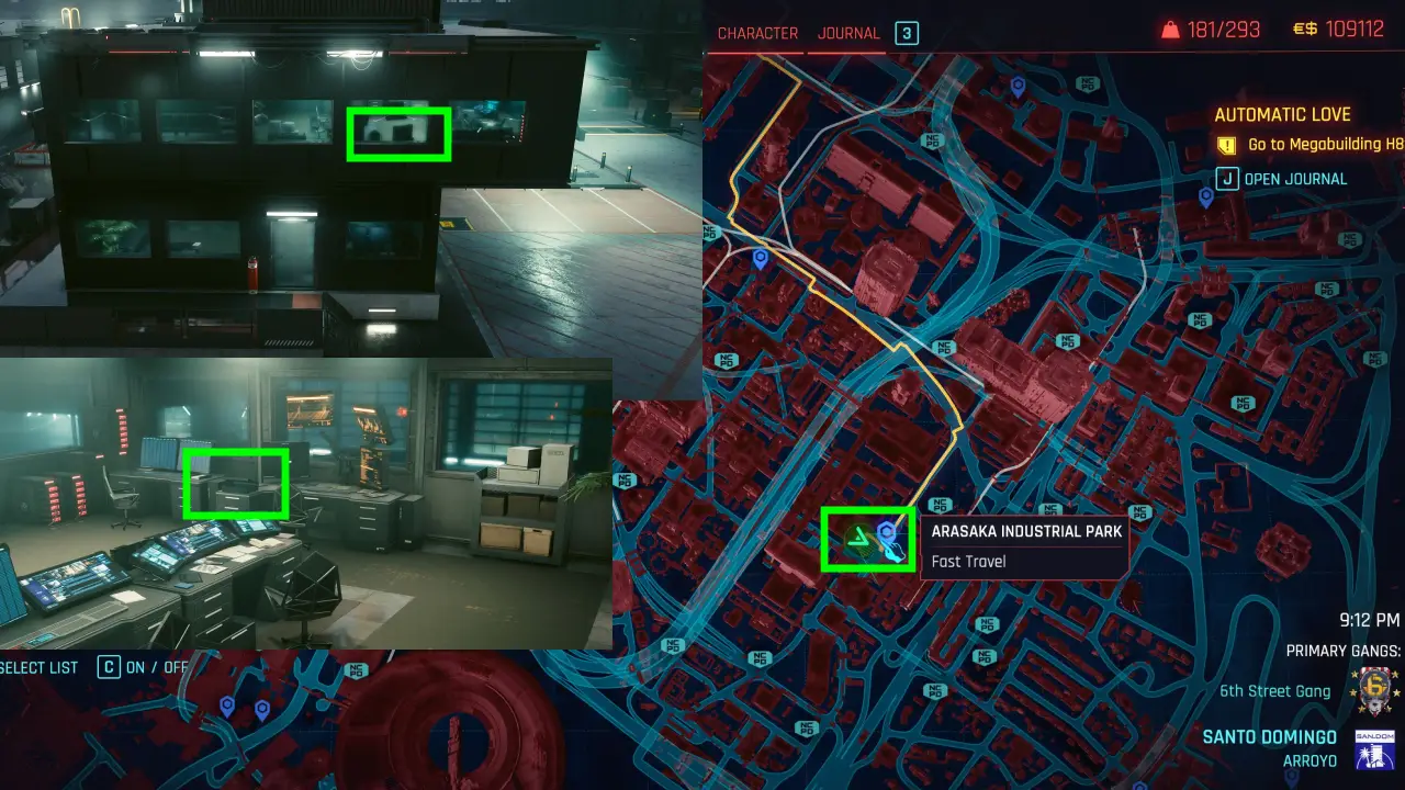 Cyberpunk 2077 Perk Shard 8 Santo Domingo Arroyo Arasaka Building upstairs