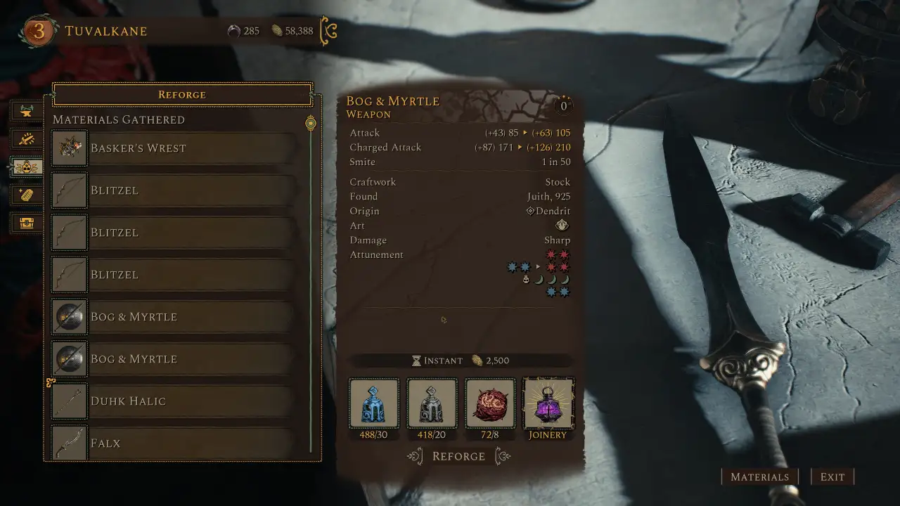 Soulframe Reforging and Joineries
