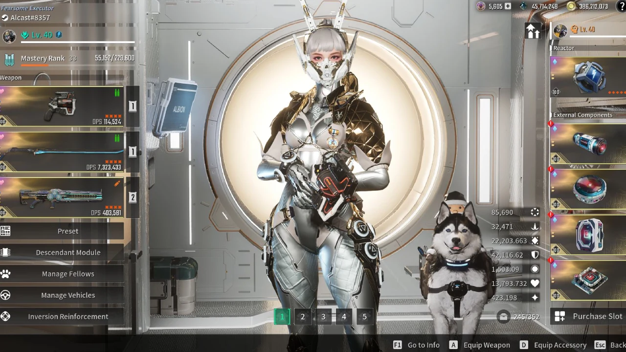 The First Descendant Bunny Build Equipment Items