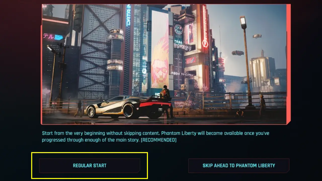 Cyberpunk 2077 Regular Start