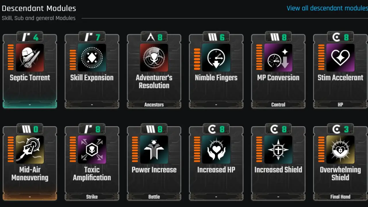 The First Descendant Keelan Build Modules