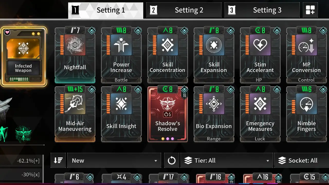 The First Descendant Raven Build Modules Mobbing